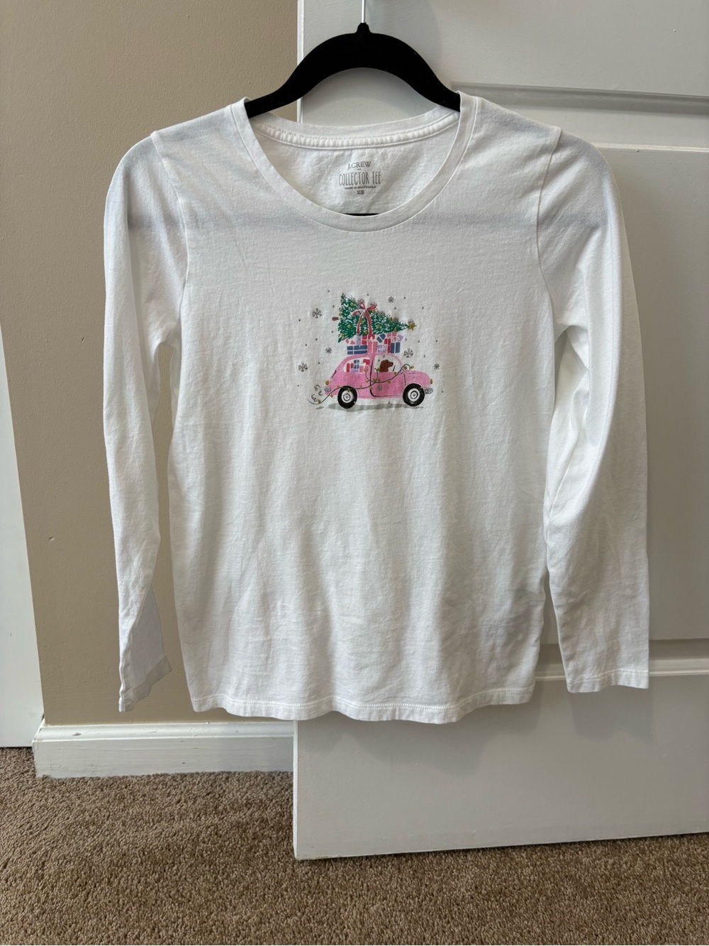 J.Crew Christmas Collectors Long-Sleeve T-Shirt White